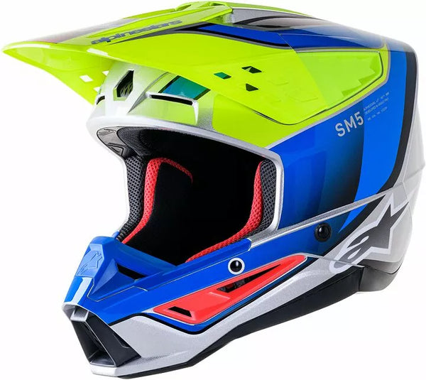 Alpinestars (MX) Helmet SM5 Sail YLW/BL 2x 8306723-5579-2x