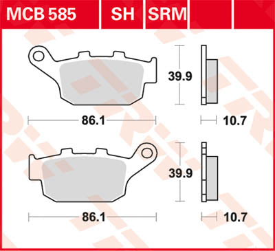 TRW BRAKE PAD TRW MCB585SH MCB585SH