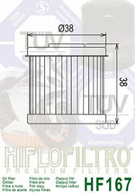 HIFLOFILTRO Oil Filter - HF167 HF167