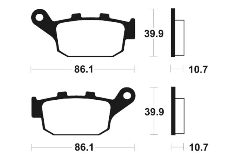 Tecnium Street Organic Brake Pads - Ma114 1022336