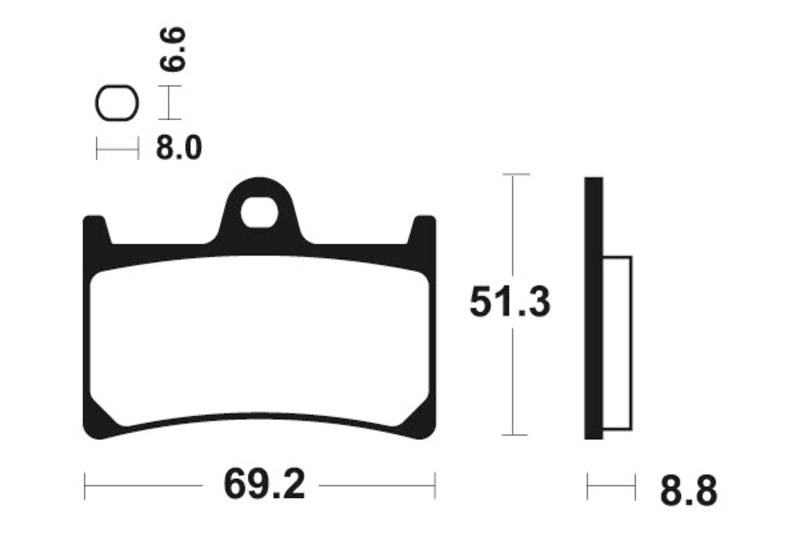 Tecnium Street Organic Brake Pads - MA134 1022356