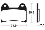 Tecnium Street Organic Brake Pads - MA227 1022427