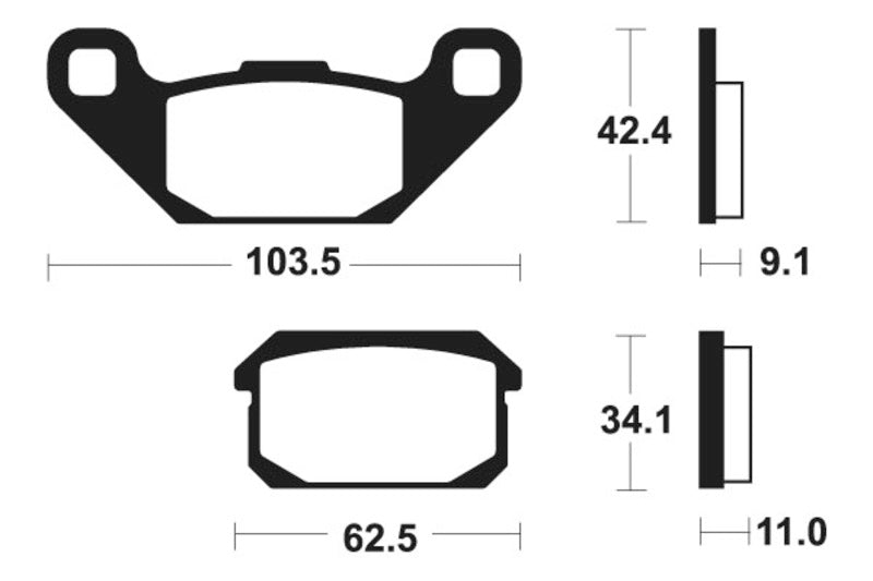 Tecnium Street Organic Brake Pads - MA348 1022487