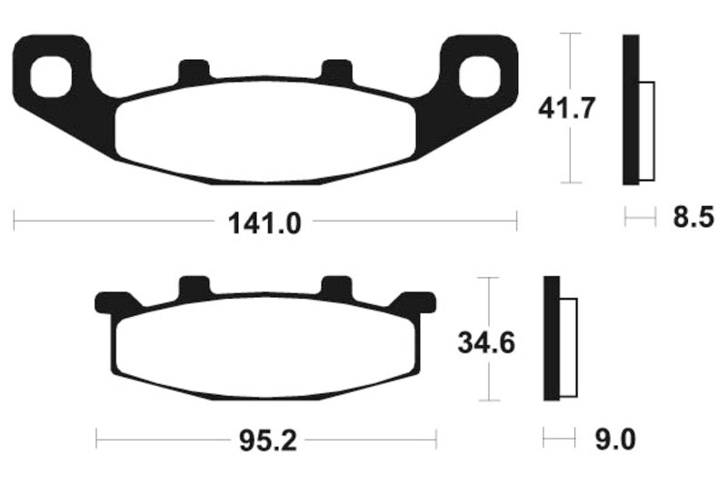 Tecnium Street Organic Brake Pads - MA97 1022567