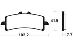 Tecnium Racing Sintered Metal Carbon Rem Remblokken - MCR341 1022596