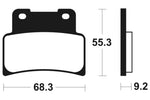 Tecnium Racing Sintered Metal Carbon Remremkussentjes - MCR344 1022598