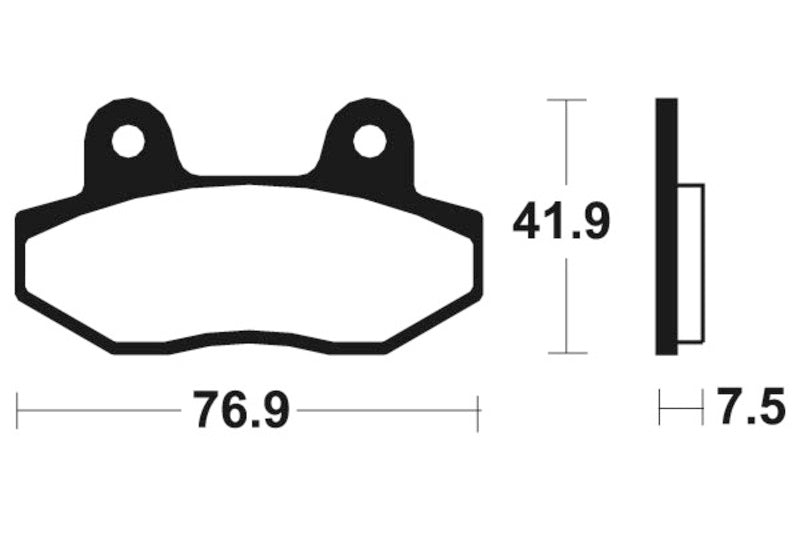 Tecnium Scooter Organic Brake Pads - ME314 1022674