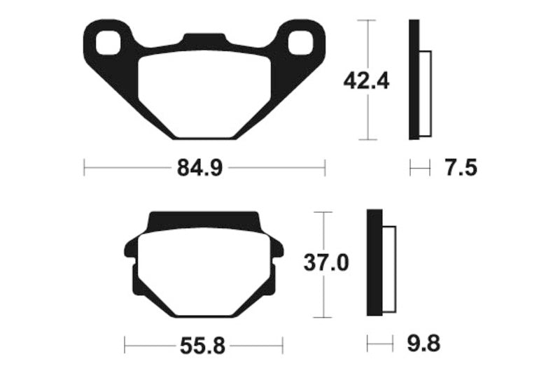 Tecnium Scooter Organic Brake Pads - ME46 1022706