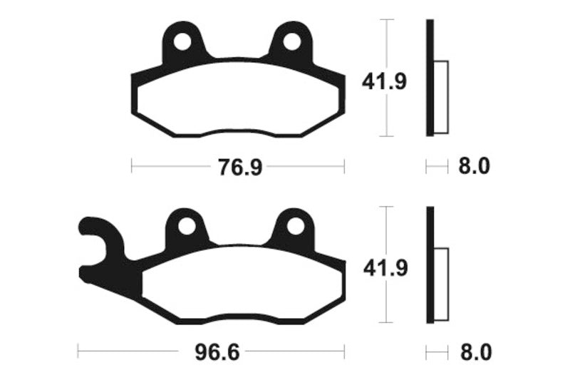 Tecnium Street Performance Sintered Metal Brake Pads - MF111 1022716