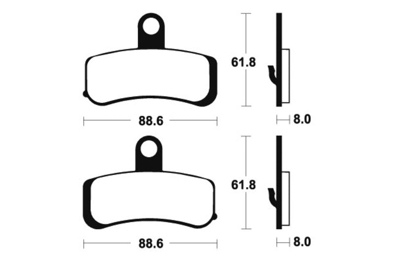 Tecnium Street Performance Sintered Metal Remblokken - MF353 1022781