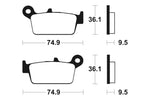 Tecnium MX/ATV gesinterde metalen remblokken - MO104 1022838