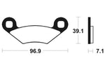 Tecnium MX/ATV gesinterde metalen remblokken - MO142 1022846