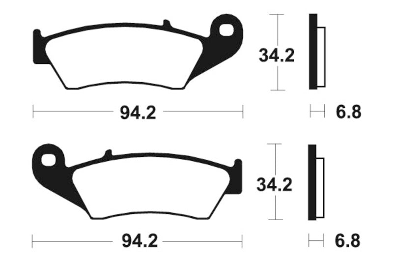 Tecnium MX/ATV gesinterde metalen remblokken - MO194 1022854