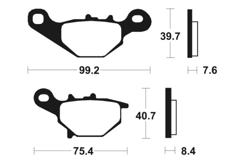 Tecnium MX/ATV gesinterde metalen remblokken - MO202 1022855