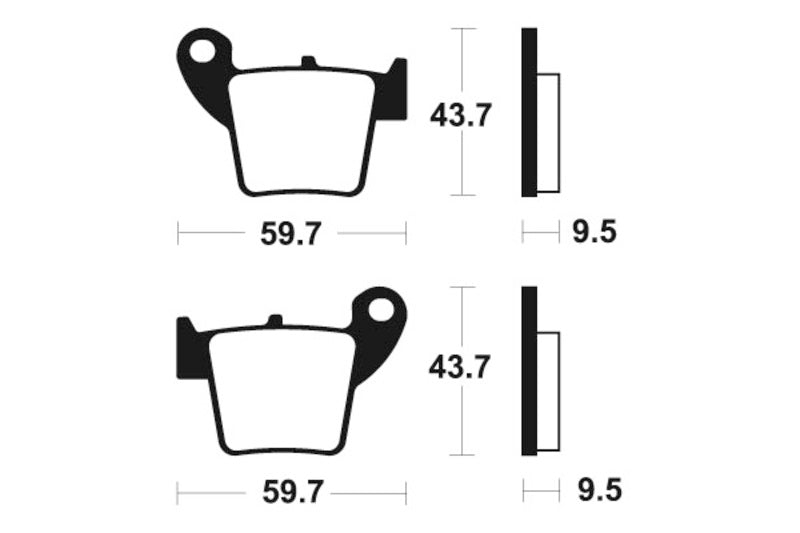 Tecnium MX/ATV gesinterde metalen remblokken - MO277 1022870