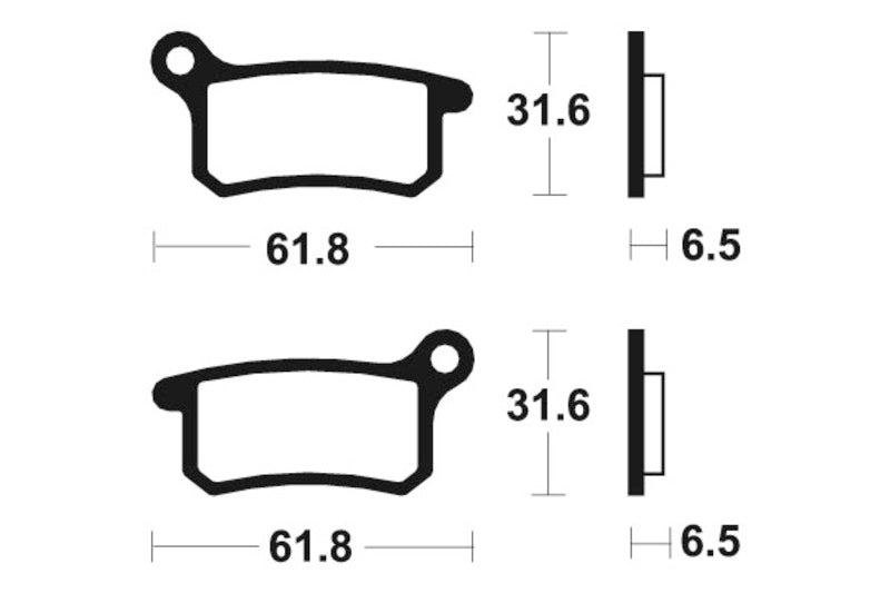 Tecnium MX/ATV gesinterde metalen remblokken - MO283 1022871