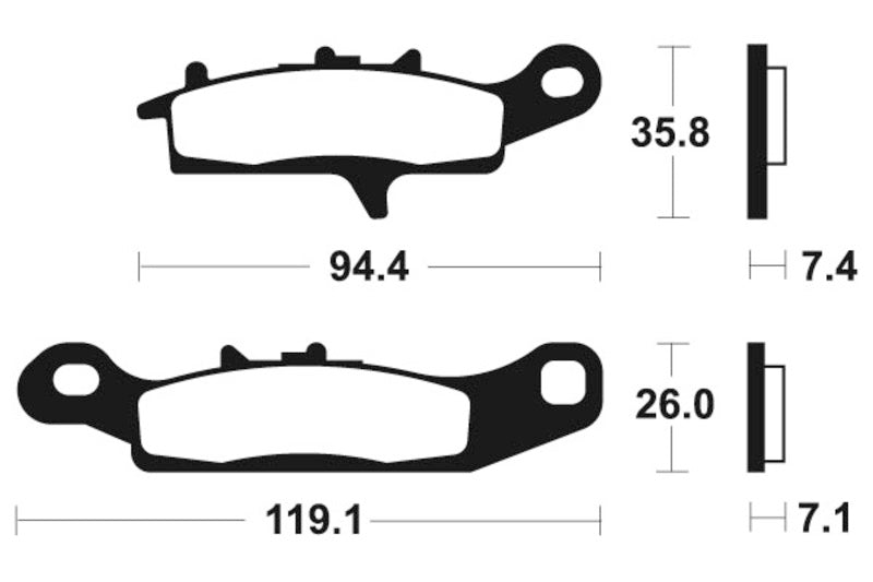 Tecnium MX/ATV gesinterde metalen remblokken - MO301 1022879