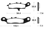 Tecnium MX/ATV gesinterde metalen remblokken - MO301 1022879