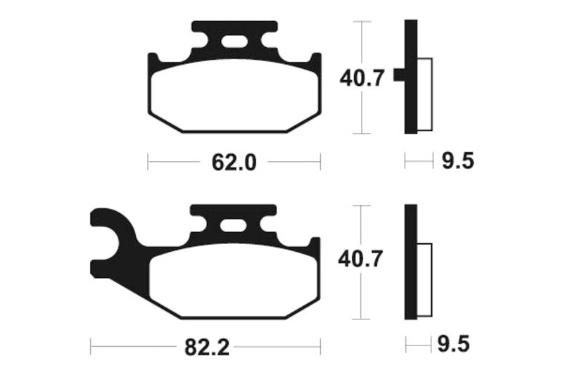 Tecnium MX/ATV gesinterde metalen remblokken - MO316 1022882