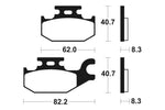 Tecnium MX/ATV gesinterde metalen remblokken - MO335 1022886