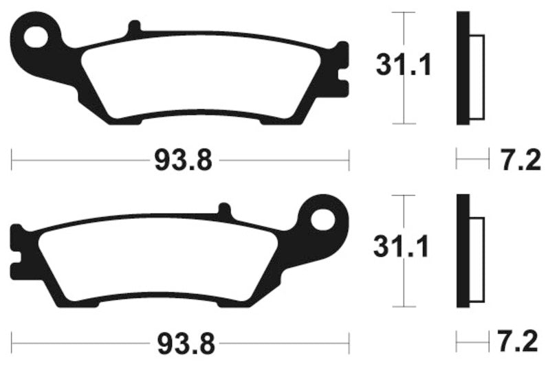 Tecnium MX/ATV gesinterde metalen remblokken - MO340 10228888888888888888888