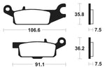 Tecnium MX/ATV gesinterde metalen remblokken - MO350 1022891