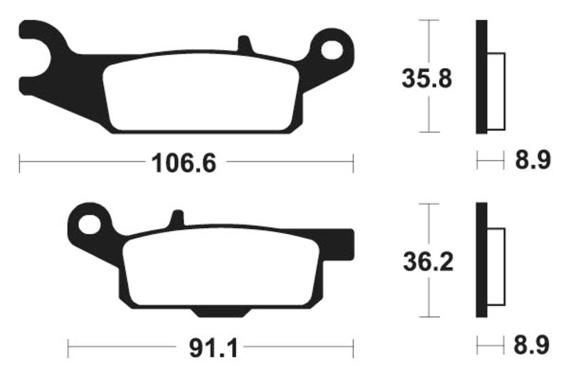 Tecnium MX/ATV gesinterde metalen remblokken - MO351 1022892