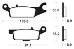 Tecnium MX/ATV gesinterde metalen remblokken - MO352 1022893