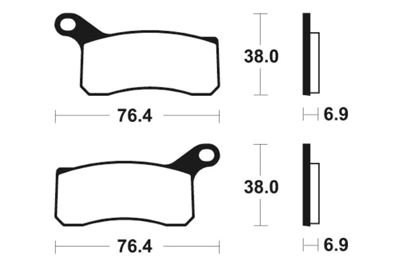 Tecnium MX/ATV gesinterde metalen remblokken - MO366 1022896