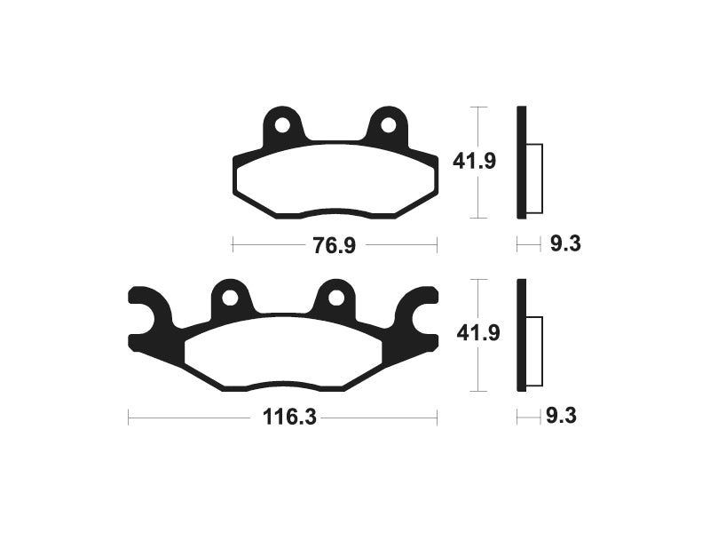 Tecnium MX/ATV gesinterde metalen remblokken - MO378 1022899