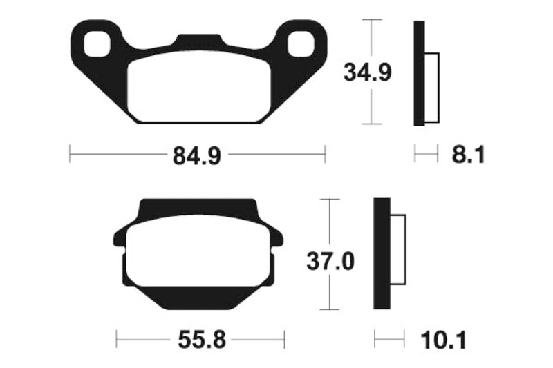 Tecnium MX/ATV gesinterde metalen remblokken - MO91 1022924