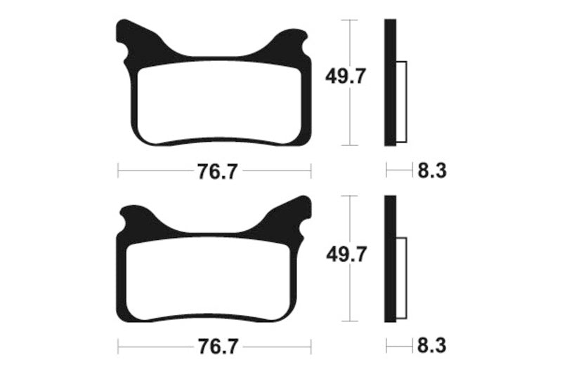 Tecnium Racing MX/ATV gesinterde metalen remblokken - Mor342 1022991