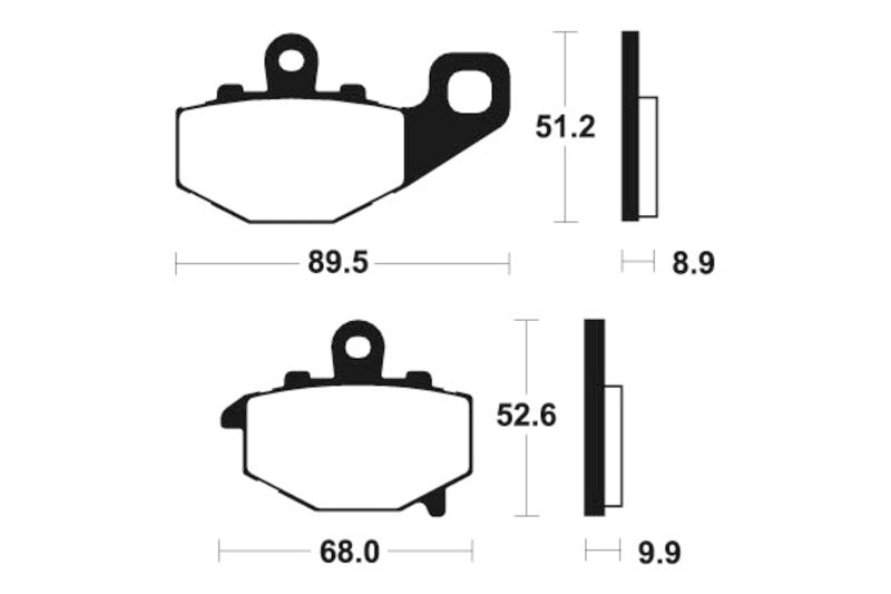 Tecnium Street Performance Sintered Metal Brake Pads - MR187 1023052