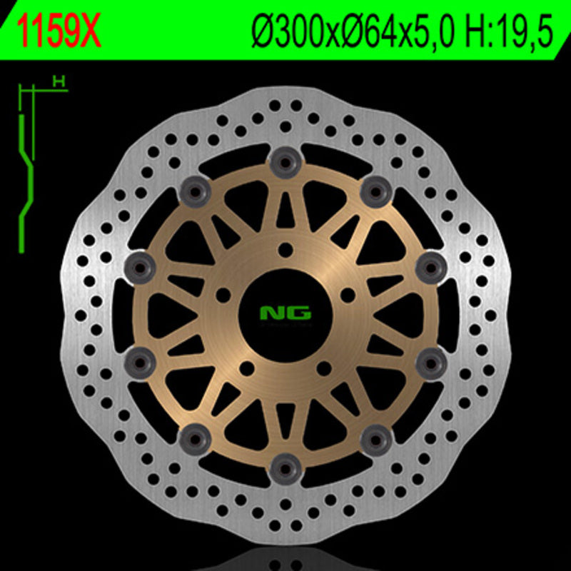 NG BRAKE DISC WAVE 1159X