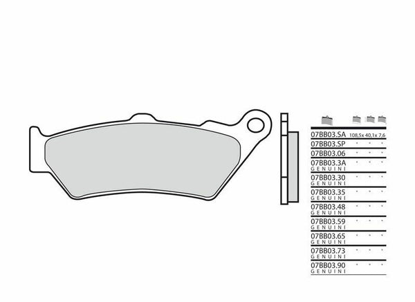 Brembo echte gesinterde metalen remblokken - 07BB0390 07BB0390