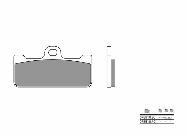 Brembo -concurrentie koolstof keramische remblokken - 07BB10RC 07BB10RC
