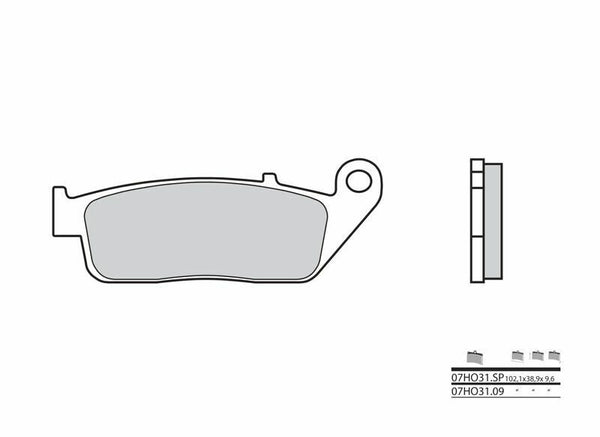 Brembo Street Sintered Metal Brake Pads - 07HO31SP 07HO31SP