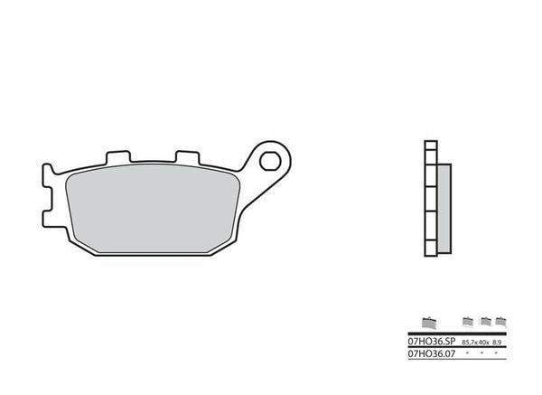 Brembo Street Sintered Metal Brake Pads - 07HO36SP 07HO36SP