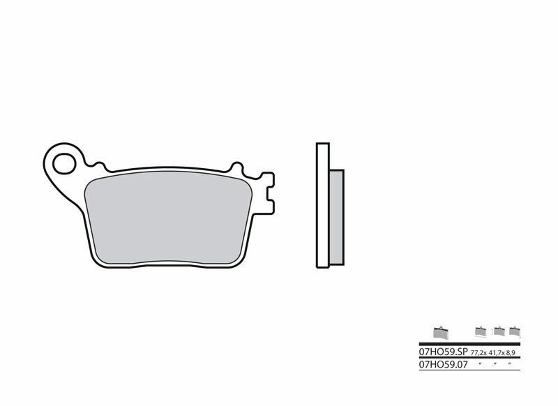 BREMBO Street Sintered Metal Brake pads - 07HO59SP 07HO59SP