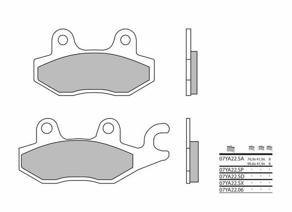 Brembo Off - Road Sintered Metal Brake Pads - 07YA22SD 07YA22SD