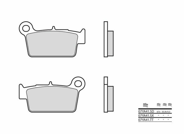 Brembo Off - Road Sintered Metal Brake Pads - 07YA41SD 07YA41SD