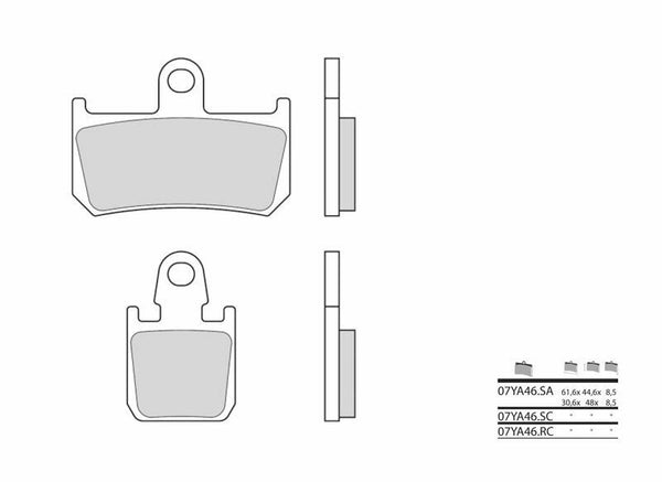 Brembo Street Sintered Metal Brake Pads - 07YA46SA 07YA46SA