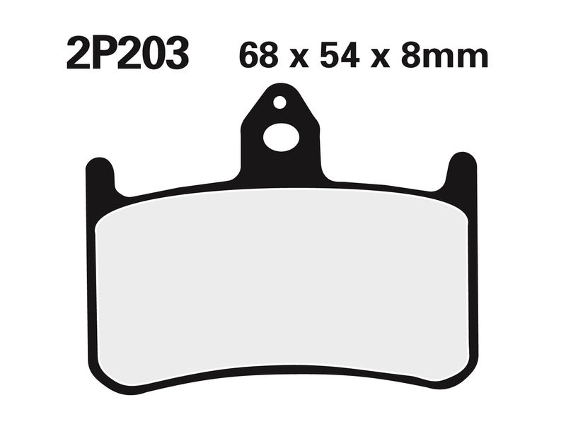 NISSIN Street Semi-Metallische Remblokken - 2P-203NS 2P-203NS 