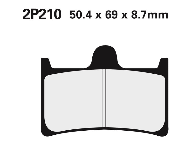 NISSIN Straat Semi-Metallische Remblokken - 2P-210NS 2P-210NS 