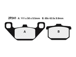 NISSIN Street Semi-Metallic Brake pads - 2P-241NS 2P-241NS