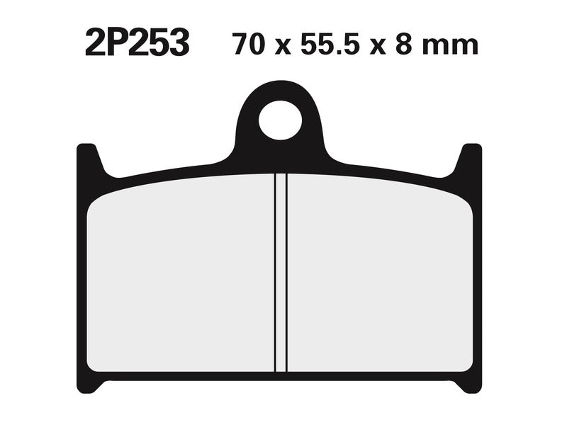 NISSIN Straat /Off-Road Gesinterde Metalen Remblokken - 2P-253ST 2P-253ST 