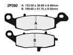 NISSIN Street Semi-Metallische Remblokken - 2P-260NS 2P-260NS 