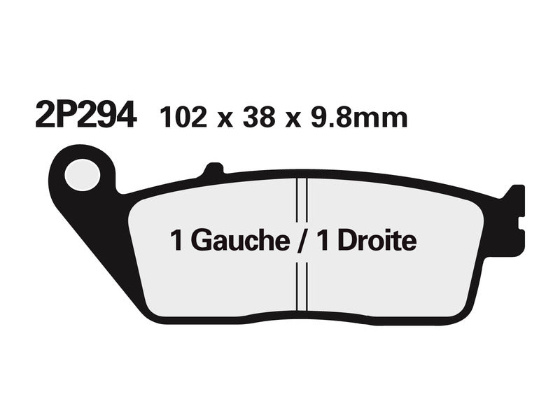 NISSIN Street Semi-Metallische Remblokken - 2P-281NS 2P-281NS 