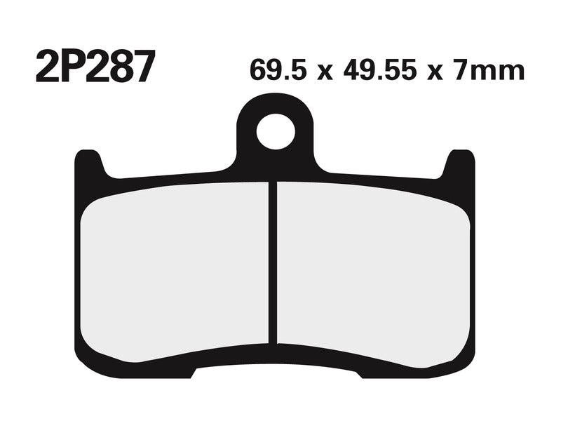 NISSIN Street /Off-Road Sintered Metal Brake pads - 2P-287ST 2P-287ST