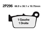 NISSIN Street /Off-Road Sintered Metal Brake pads - 2P-296ST-MX 2P-296ST-MX